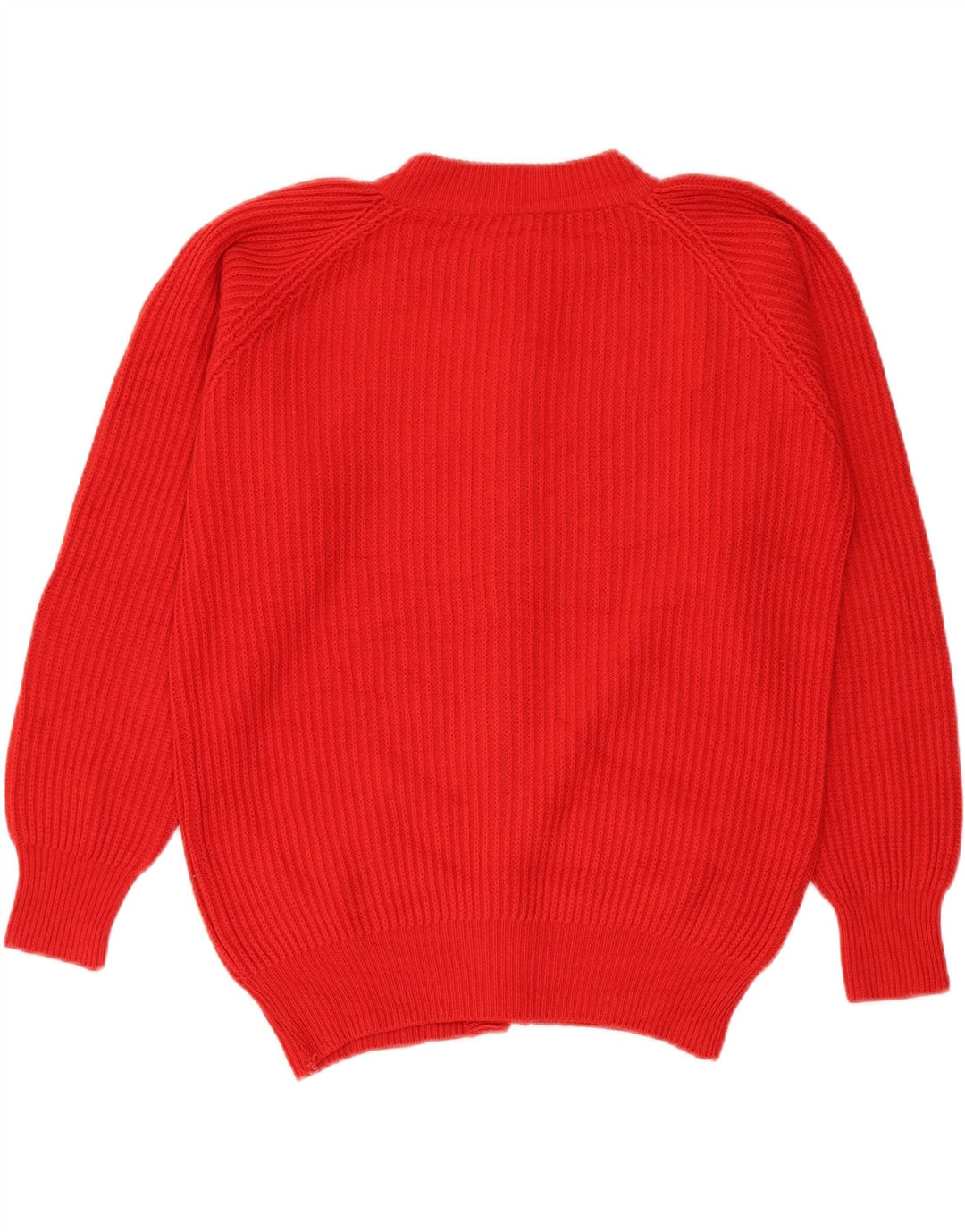 Vintage Hombres Cardigan Suéter Tamaño 46 XL Rojo