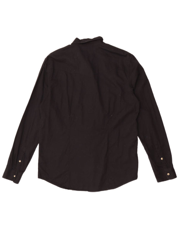 Wrangler Camisa Slim Fit Hombre XL Algodón Negro