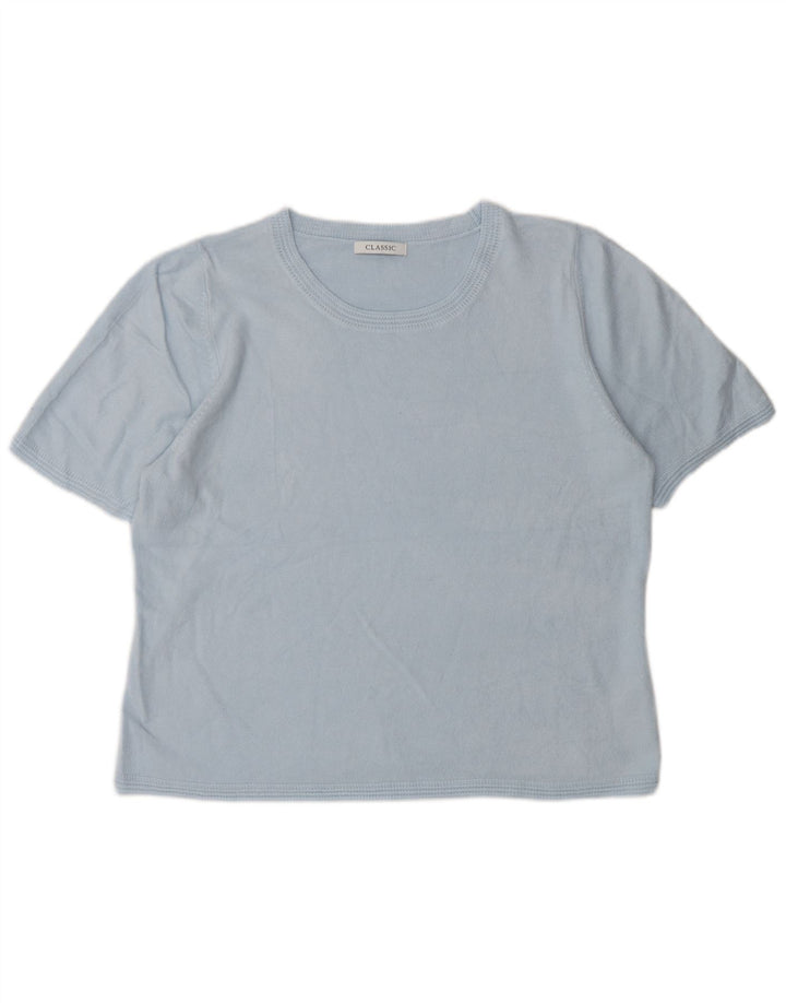 Marks & Spencer Blusa para Mujer Top UK 46 Grande Acrílico Azul