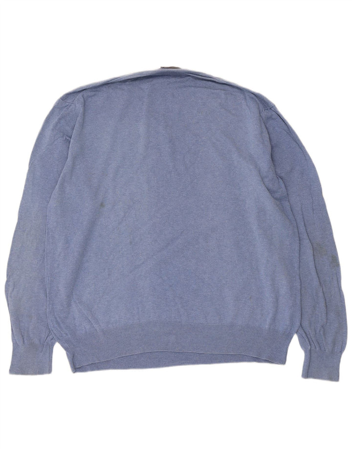 Marlboro Classics - Jersey con cuello en V para hombre, talla 2XL, color azul