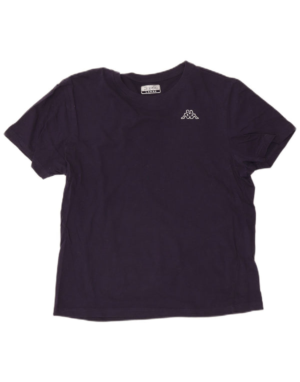 Kappa Hombre Camiseta Top Grande Azul Marino Algodón