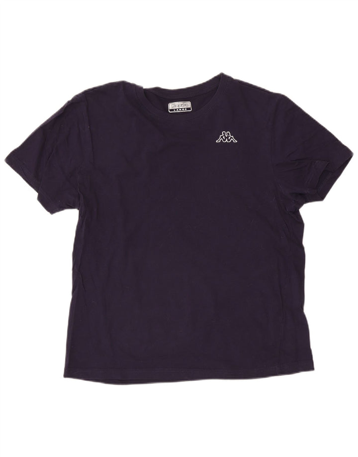 Kappa Hombre Camiseta Top Grande Azul Marino Algodón