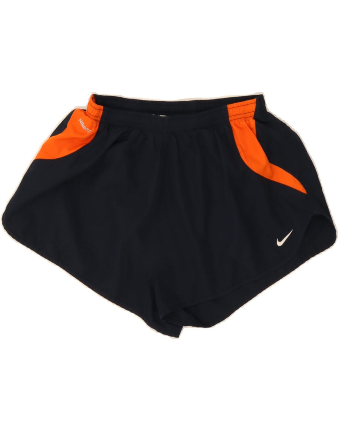 NIKE Womens Sport Shorts UK 8 Small Black Colourblock Vintage Nike and Second-Hand Nike from Messina Hembry 