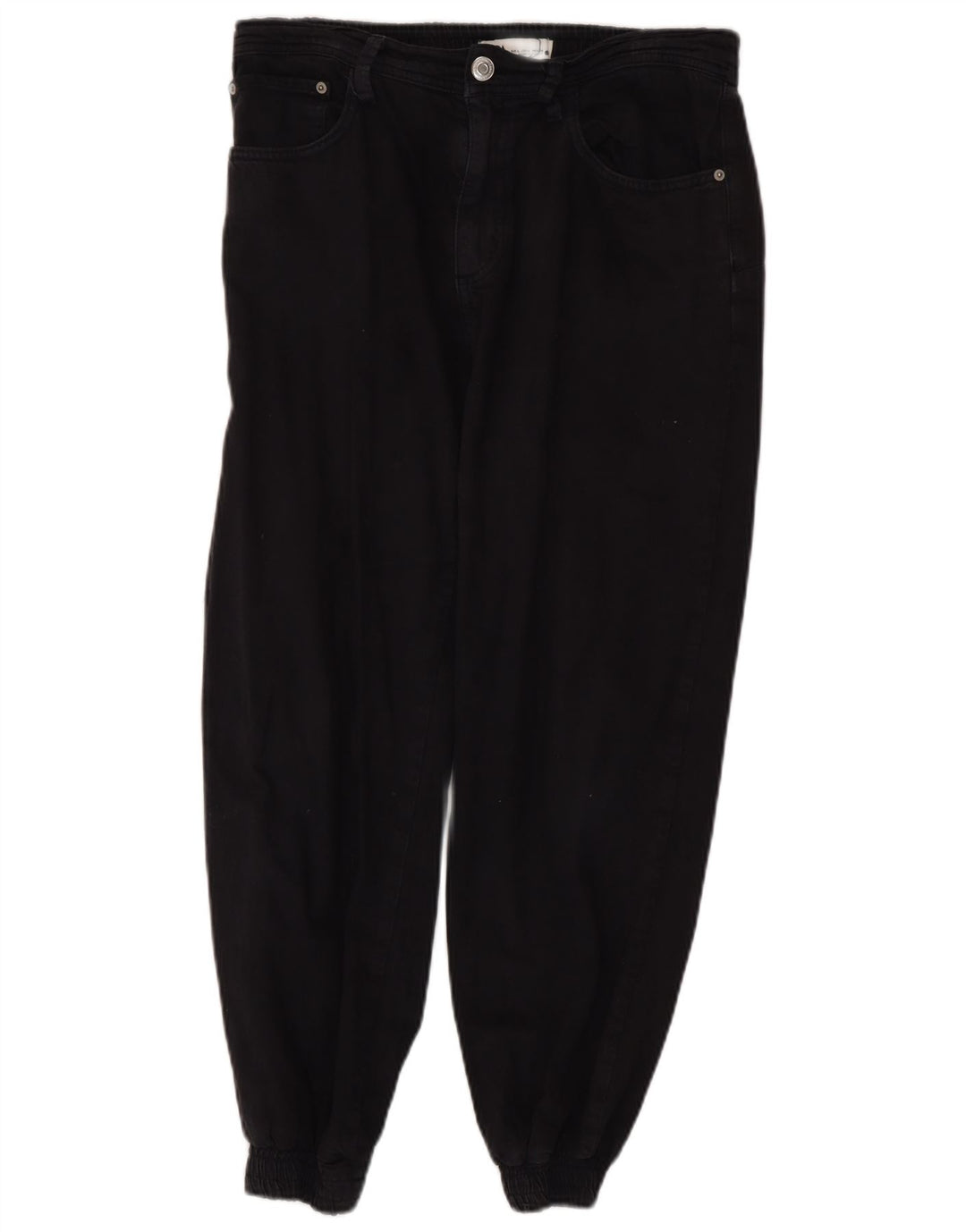 Zara Mujer Joggers Vaqueros Recortados Grande W30 L25 Azul Marino