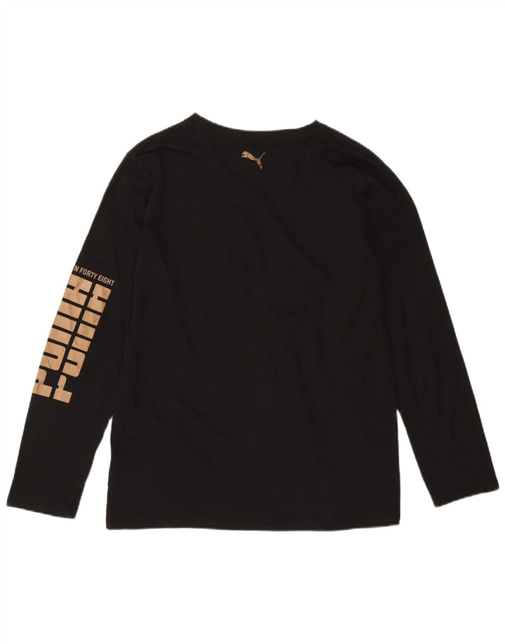 PUMA Camiseta gráfica de manga larga para niñas 15-16 años XL Algodón negro