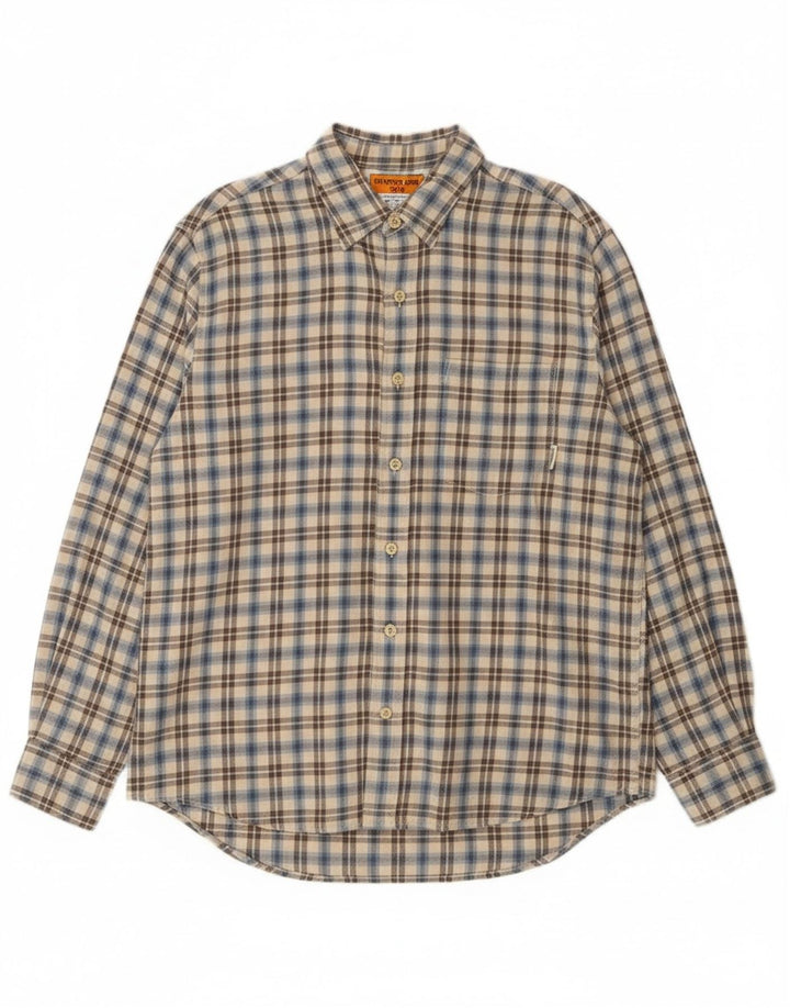 Timberland Camisa De Franela Para Hombre Algodón A Cuadros Beige Medio