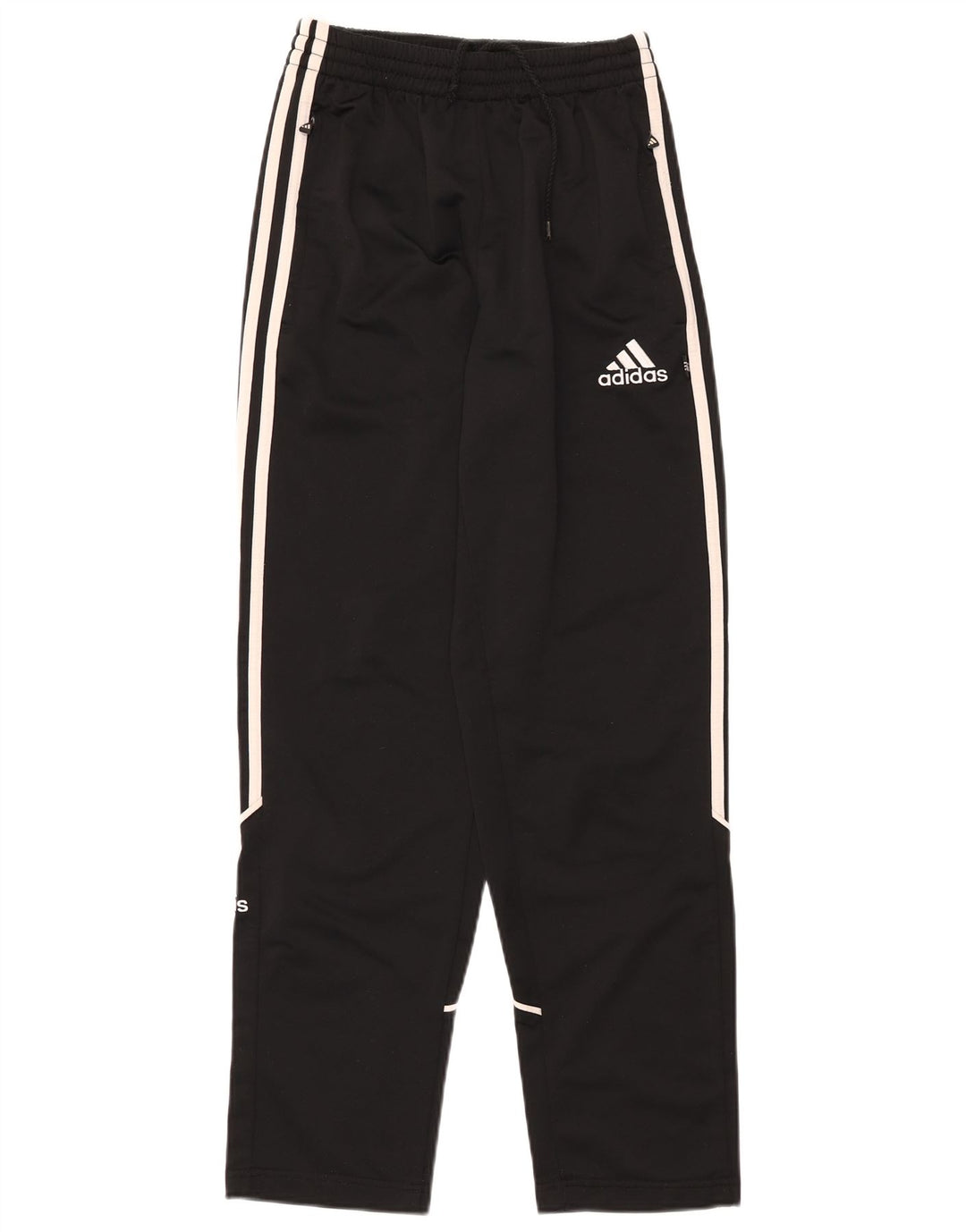 ADIDAS Boys Tracksuit Trousers 13-14 Years  Black Polyester