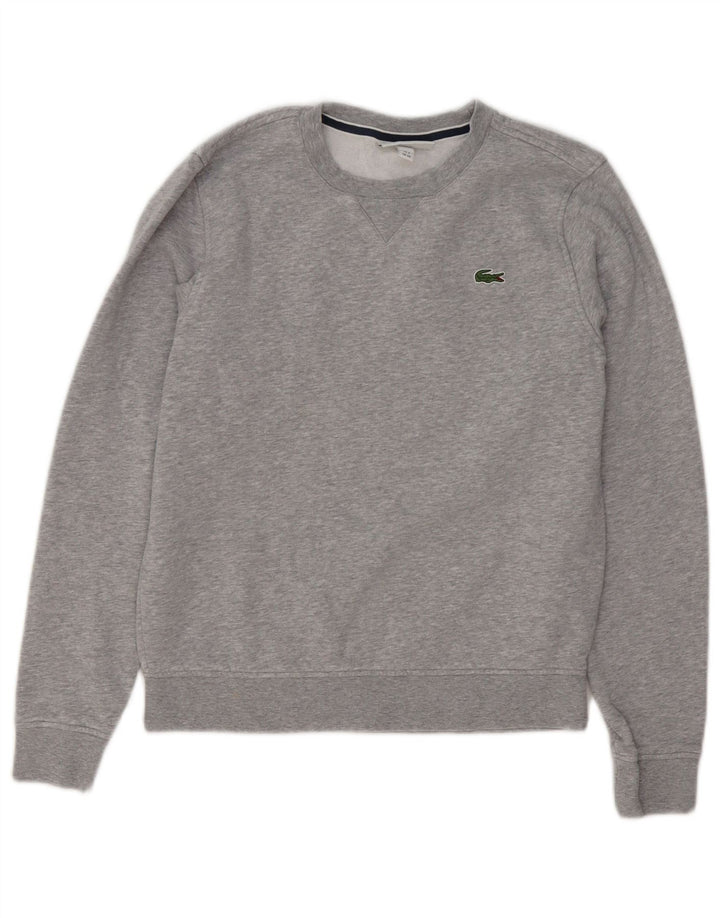 LACOSTE Sudadera para hombre Jumper Talla 2 XS Gris Algodón