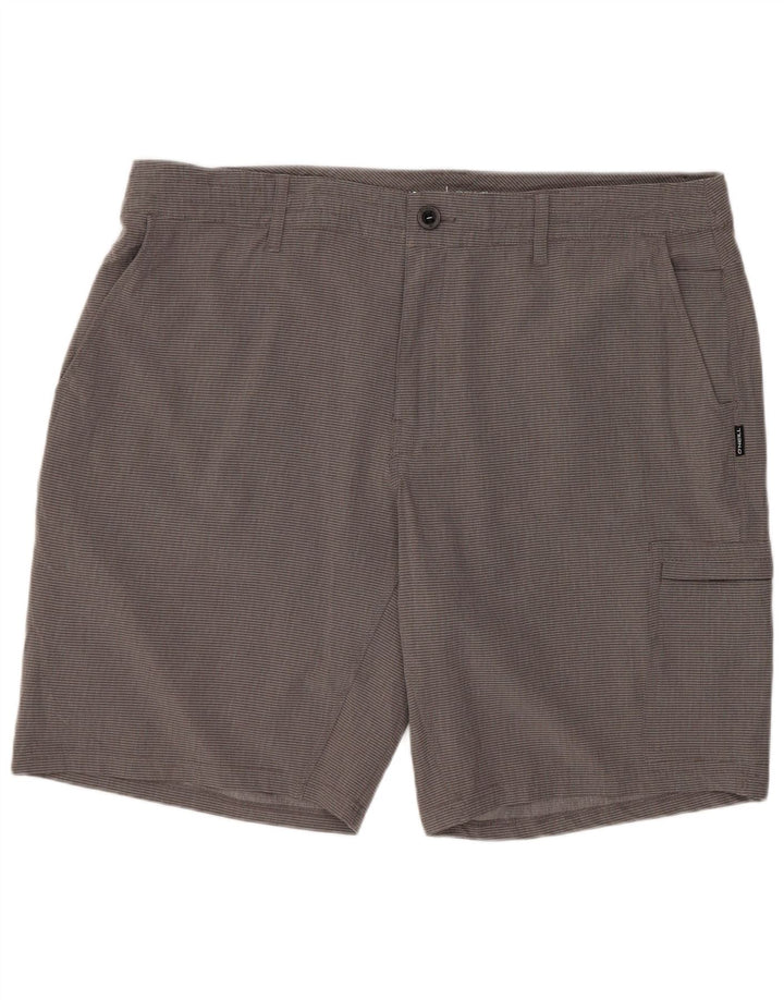 O'Neill Pantalones cortos cargo para hombre W38 XL Poliéster a rayas grises