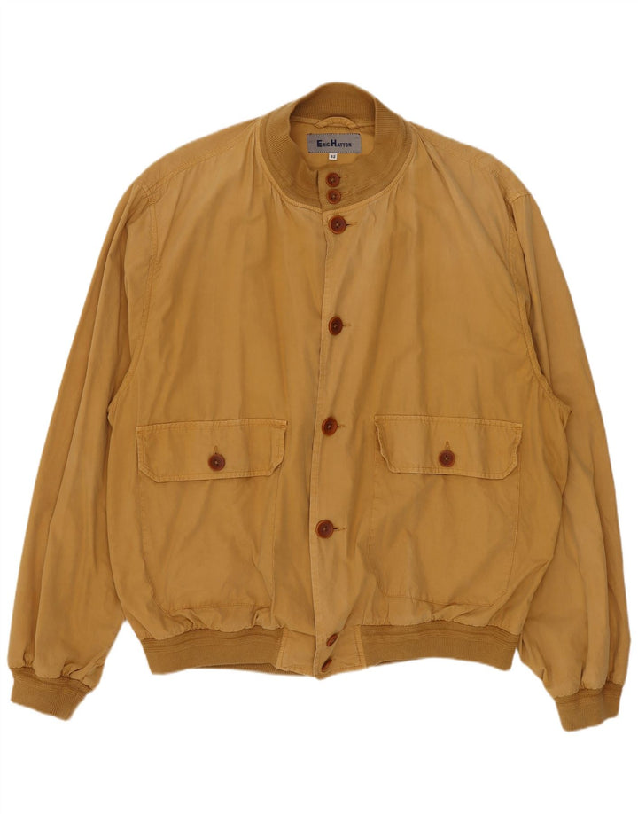 ERIC HATTON Chaqueta bomber para hombre IT 52 XL Algodón marrón