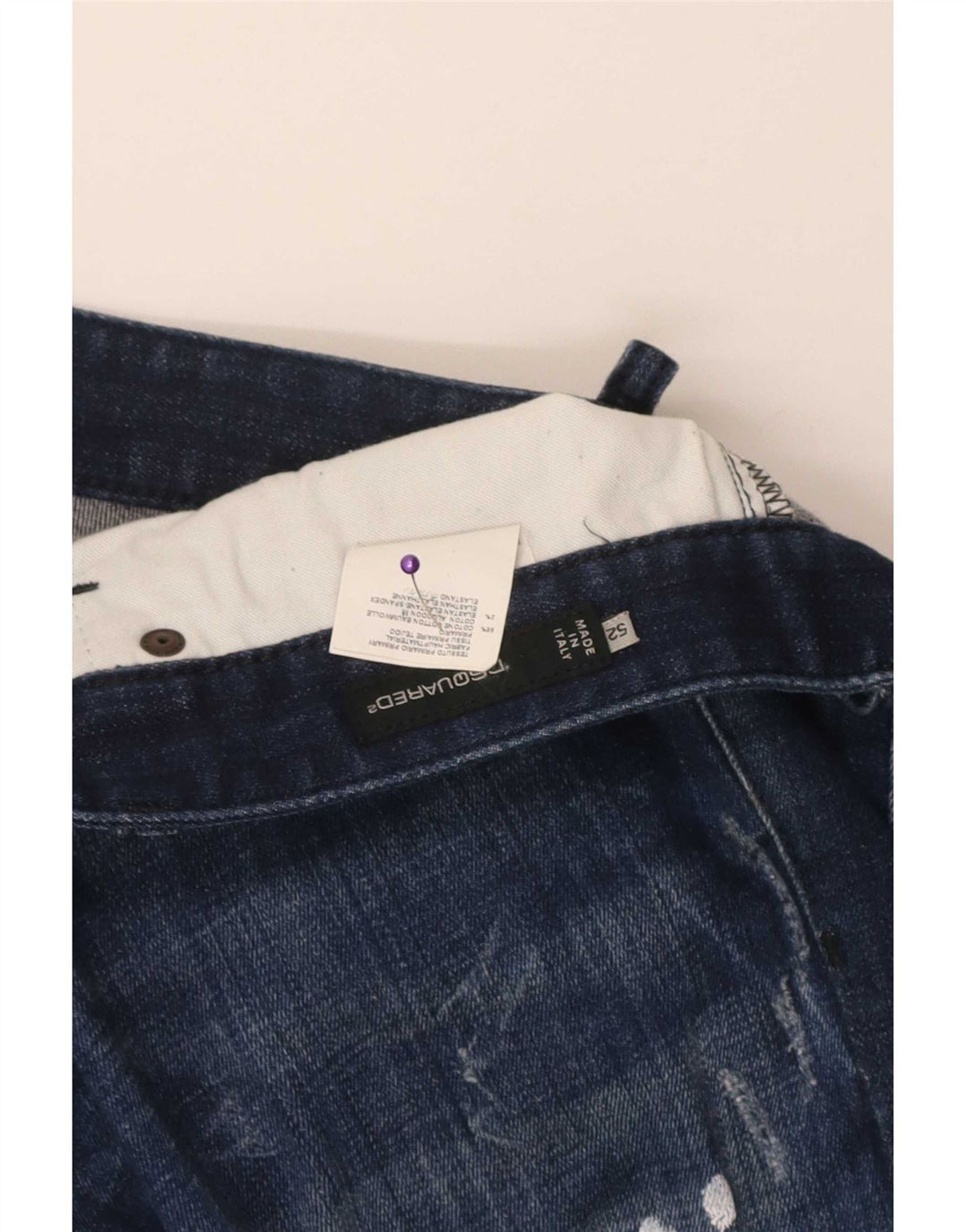 Dsquared2 Jeans ajustados desgastados para mujer IT 52 2XL W36 L29 Algodón azul