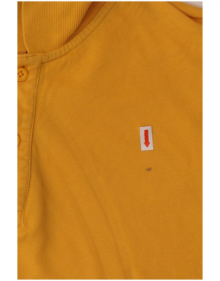 DACK'S Polo para hombre de algodón amarillo grande
