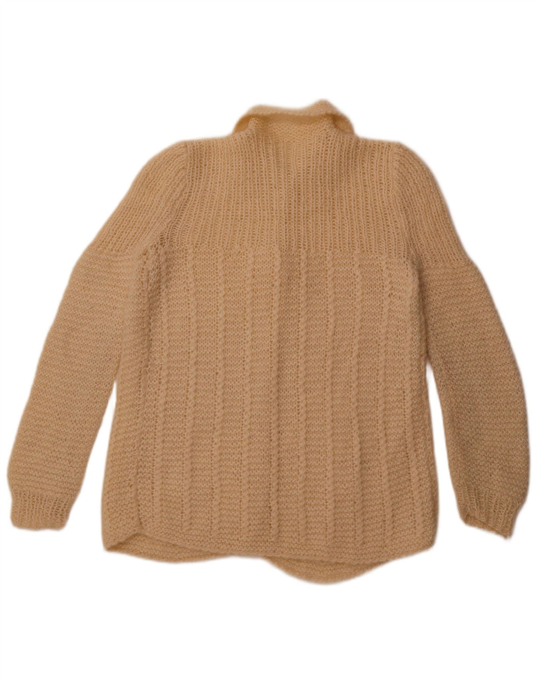 Vintage mujer Cardigan suéter Reino Unido 14 Medio Beige