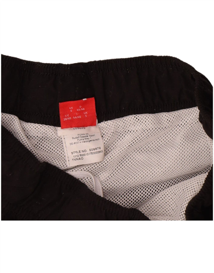Puma Pantalones cortos deportivos con gráficos para hombre, poliéster color block, pequeño, negro