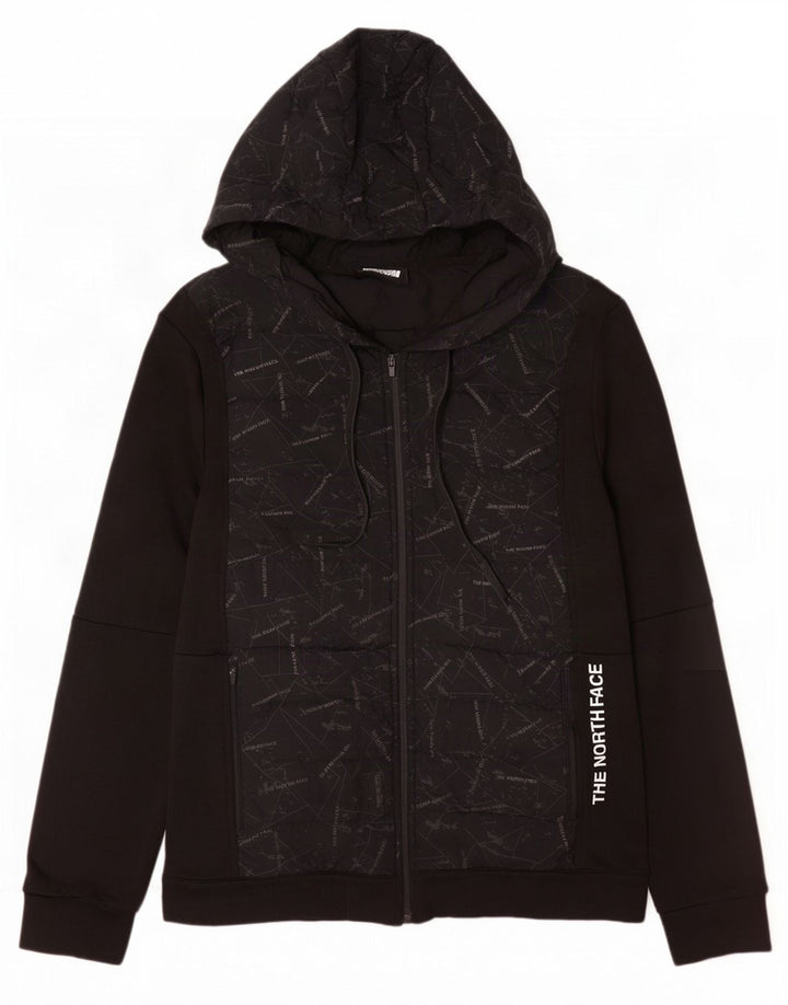 The North Face Chaqueta de chándal acolchada con gráfico para hombre, talla grande, negra