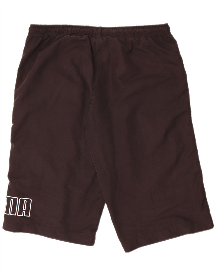 Puma Bermudas estampadas para hombre, pantalones cortos deportivos, talla mediana, negro
