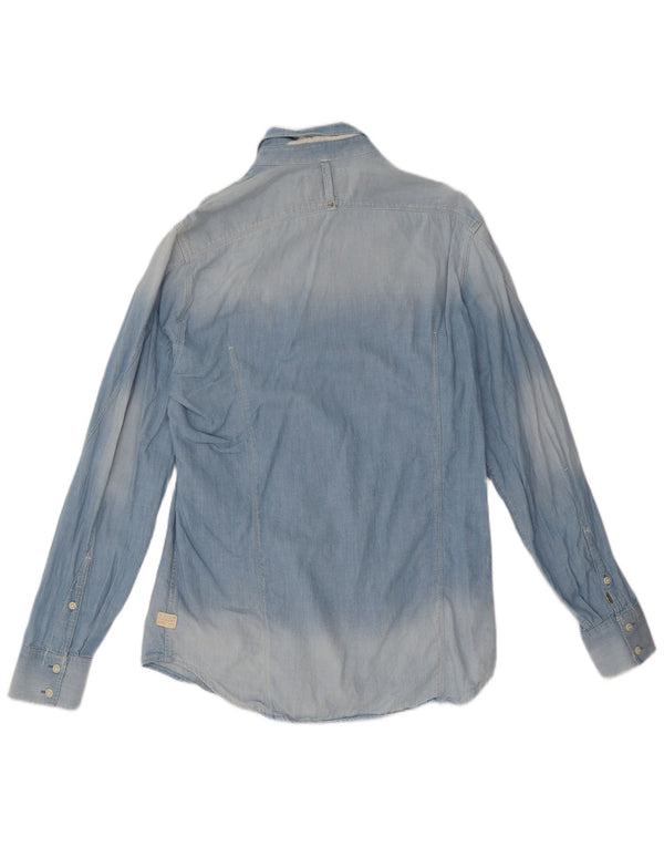 G-Star Hombre Camisa Vaquera De Algodón Azul Medio