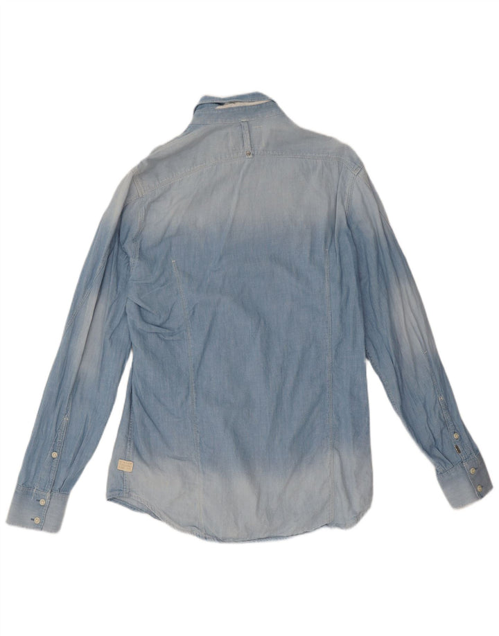 G-Star Hombre Camisa Vaquera De Algodón Azul Medio