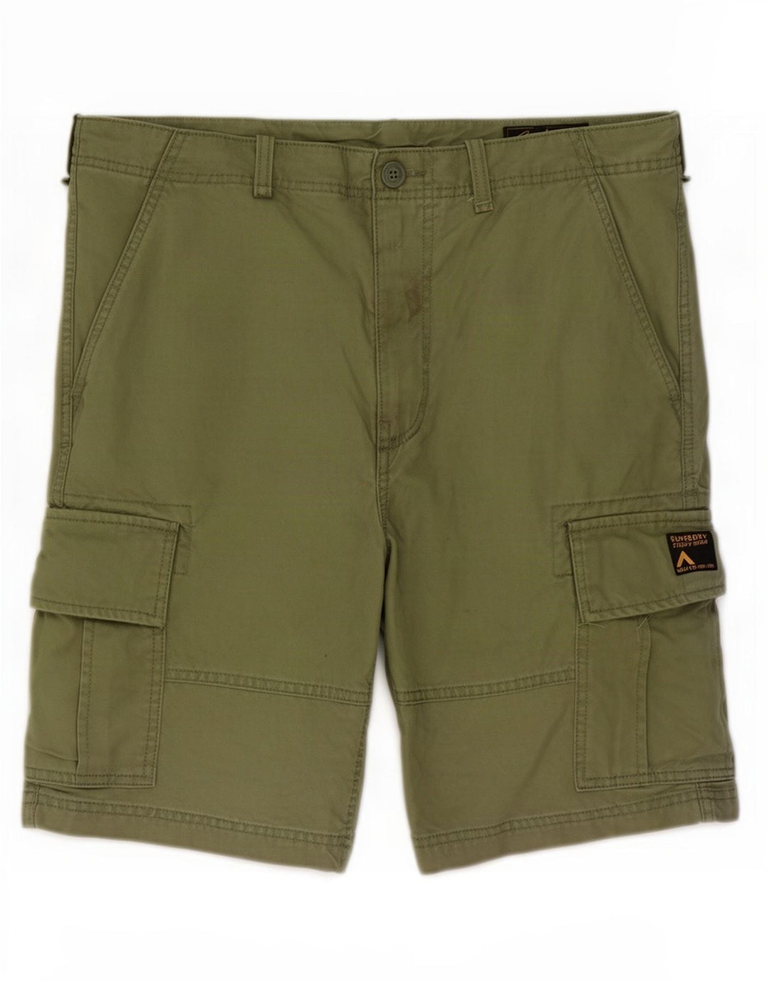 Superdry Shorts Cargo Hombre W32 Algodón Verde Medio