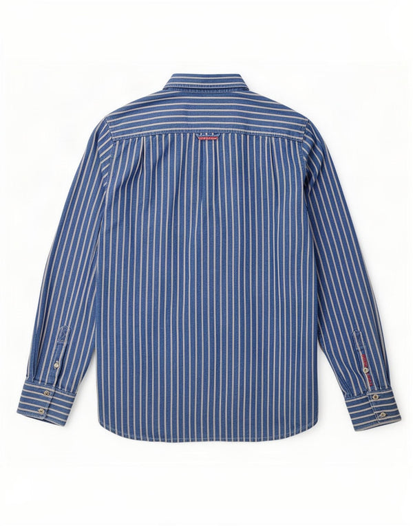 Camisa Superdry para hombre 2XL Algodón a rayas azules