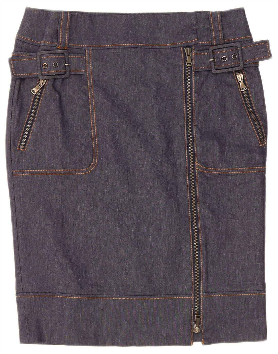 Max & Co. Falda vaquera para mujer UK 10 Small W30 Poliamida azul marino