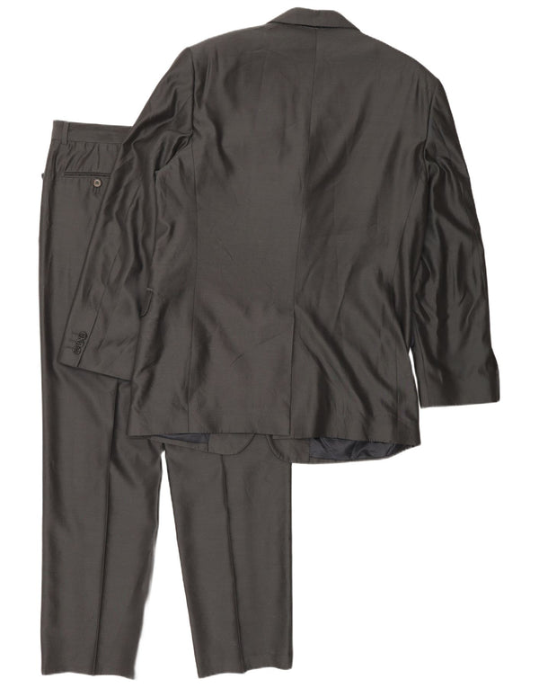 Carlo Pignatelli Traje de 2 piezas con 4 botones para hombre IT 52 XL W34 L30 Acetato gris