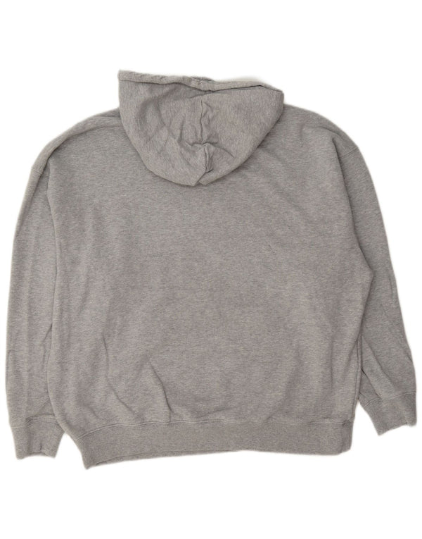 Adidas - Sudadera con capucha para mujer con gráfico de gran tamaño, Reino Unido 12/14, color gris medio moteado