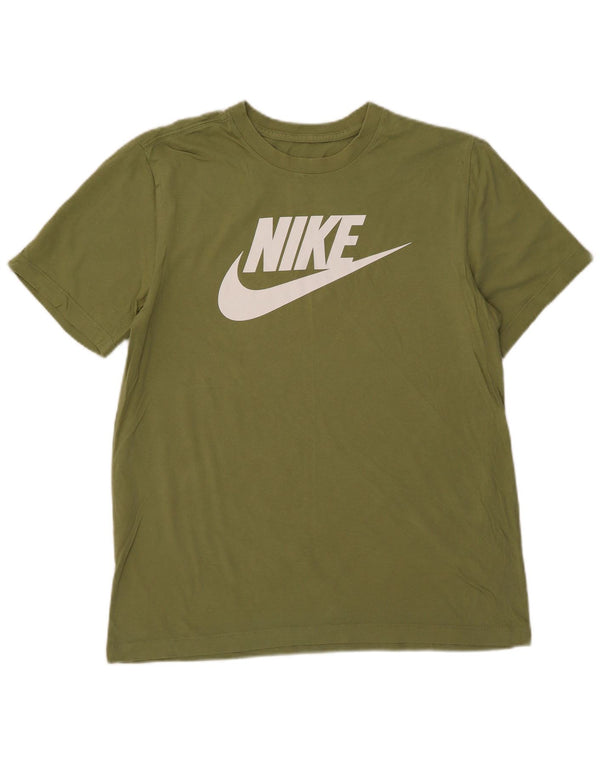 Nike - Camiseta gráfica para hombre, parte superior de algodón verde medio