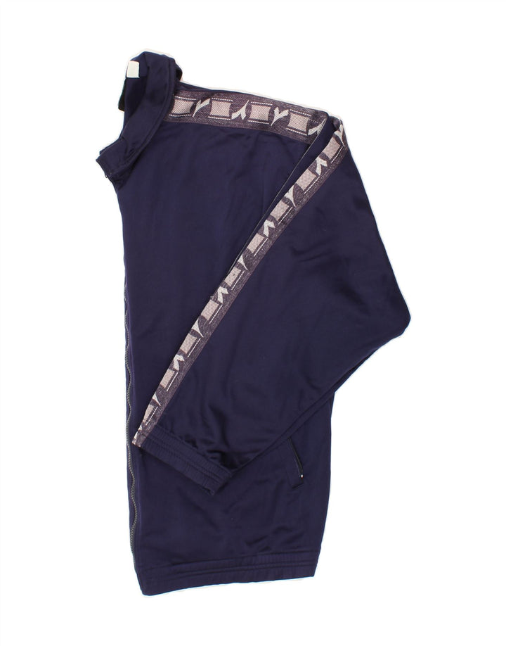 DIADORA Mens Graphic Tracksuit Top Jacket UK 42 Large Navy Blue Polyester Vintage Diadora and Second-Hand Diadora from Messina Hembry 