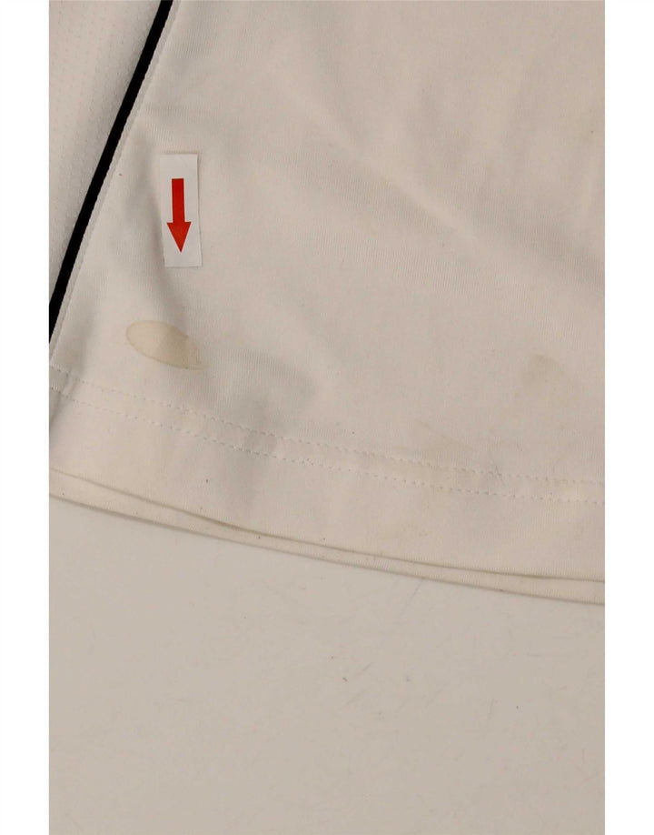 Adidas Polo para mujer UK 40 Medio Blanco Colorblock Poliéster
