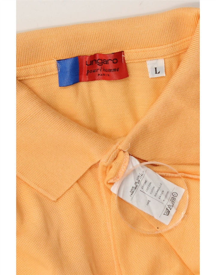 Ungaro Polo Hombre Grande Naranja Algodón