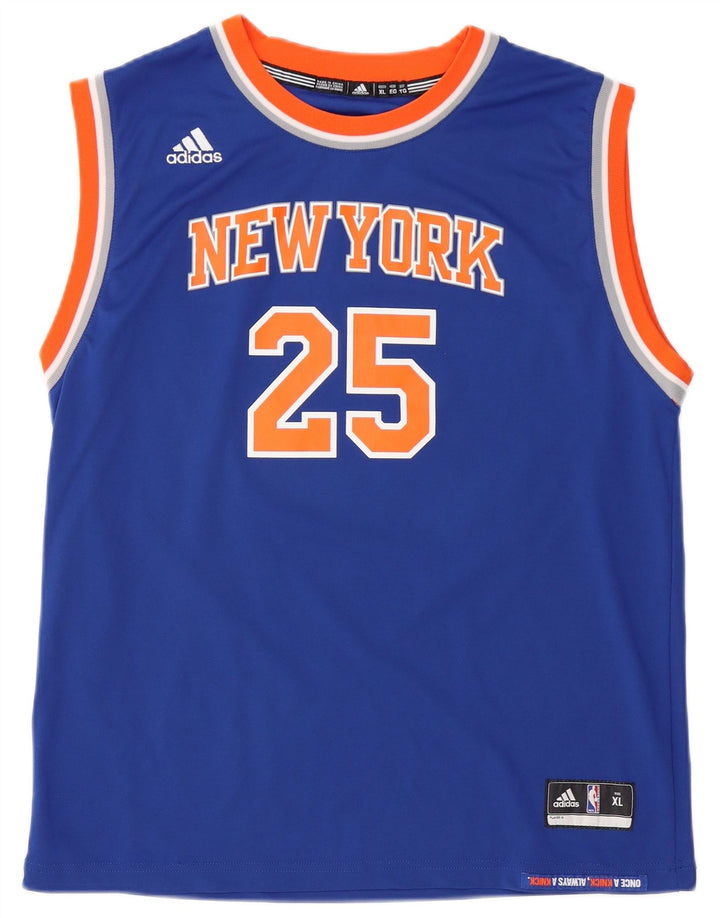 ADIDAS Hombre New York Knicks Graphic Vest Top XL Poliéster azul