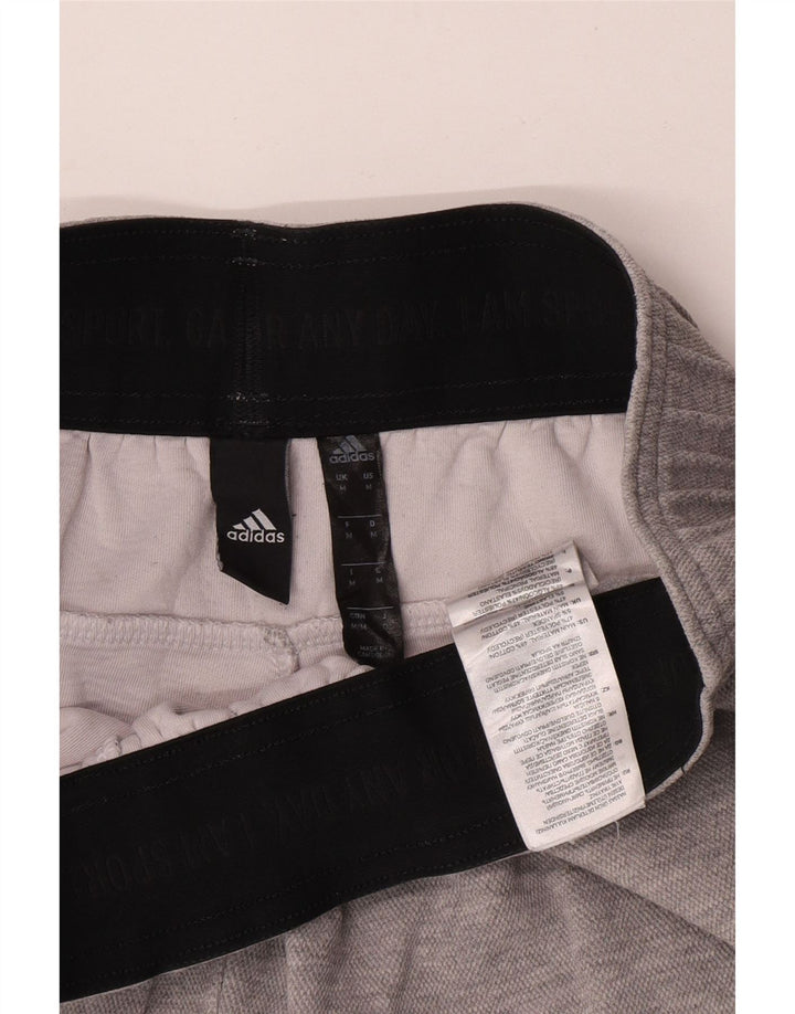 Pantalones cortos deportivos Adidas para hombre de algodón gris medio