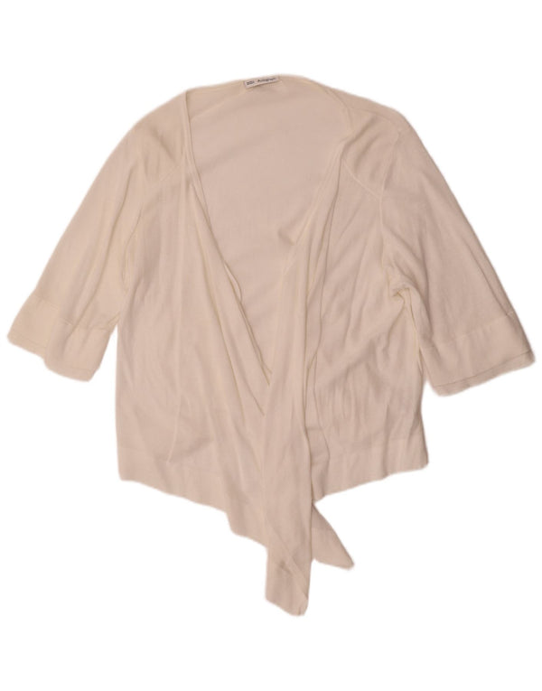 Marks & Spencer Cárdigan de Manga 3/4 Autograph para Mujer UK 20 2XL Blanco