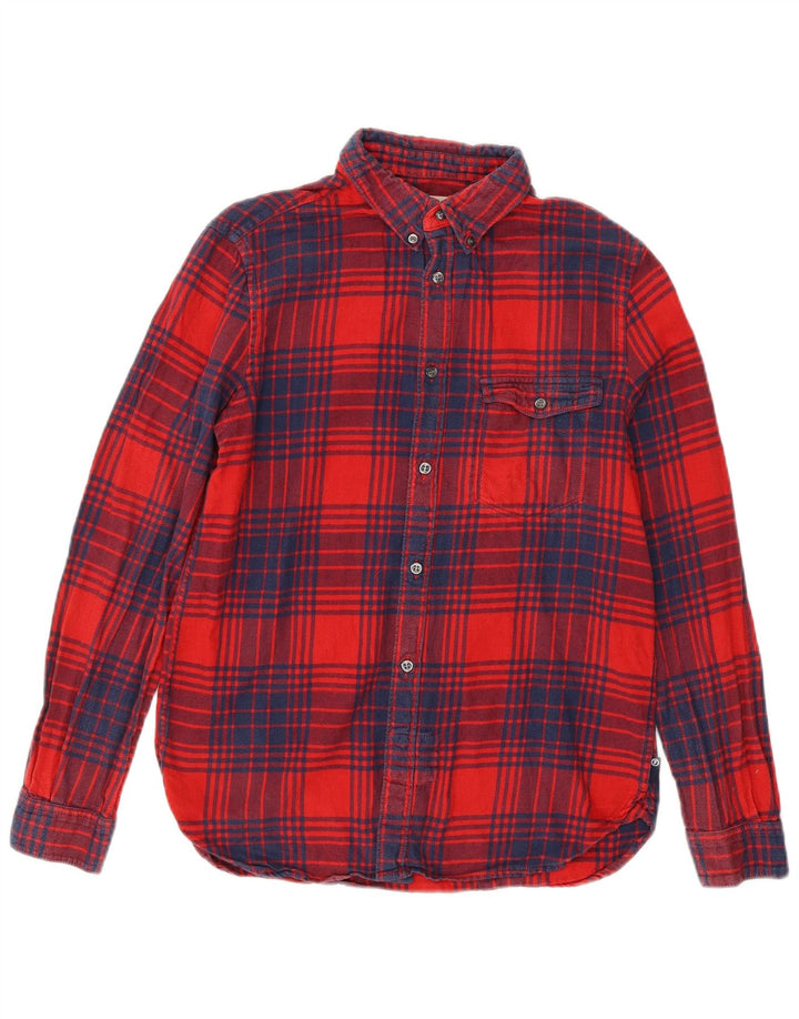 Camisa de franela de corte estándar con cuadros rojos medianos de French Connection para hombre