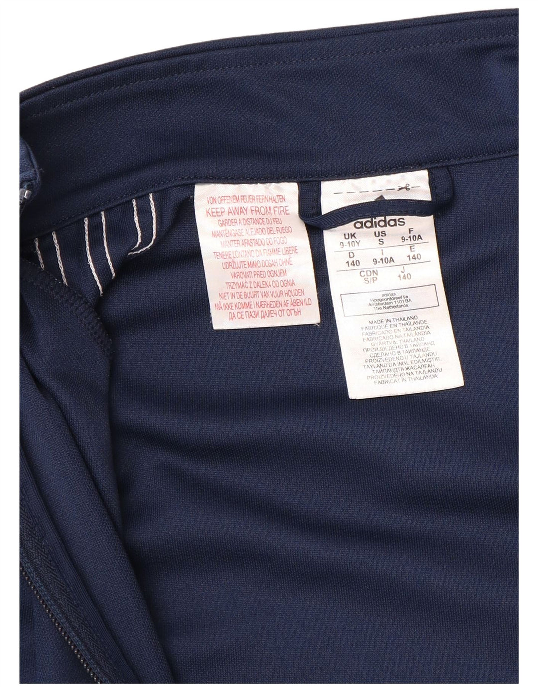 ADIDAS Chicos Aeroready Chándal Top Chaqueta 9-10 Años Azul Marino Poliéster