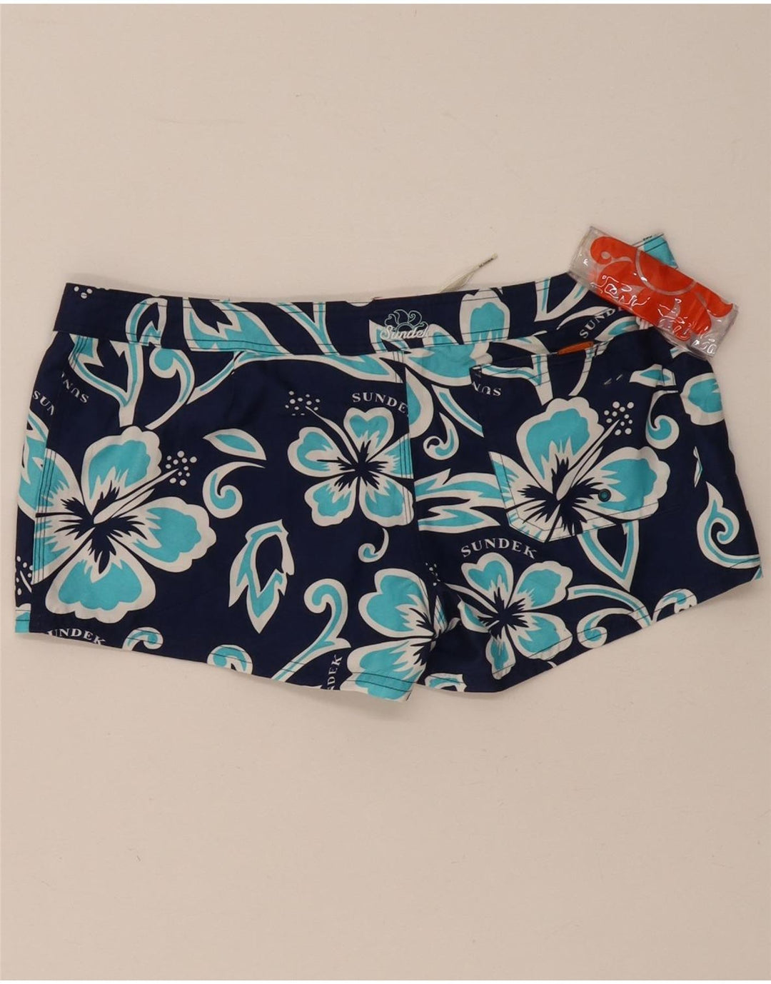 SUNDEK Bañador para mujer US 2 XS azul marino floral poliéster