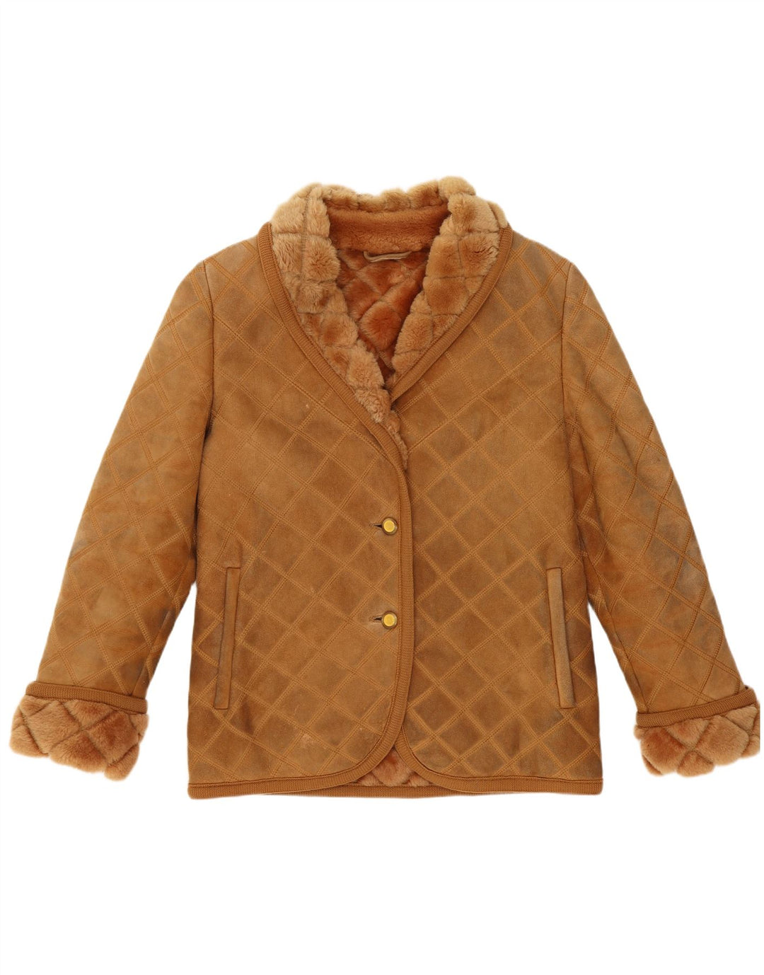 Rupp & Taureck Couture Chaqueta de piel de oveja para mujer UK 44 Marrón medio