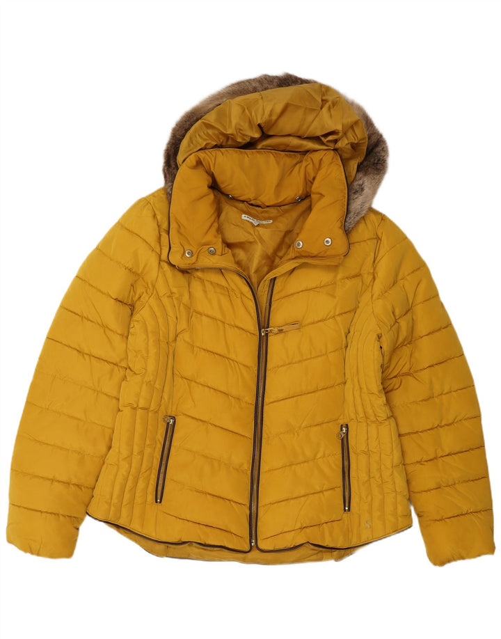 Chaqueta acolchada con capucha para mujer Joules ES 40 XL Poliéster amarillo