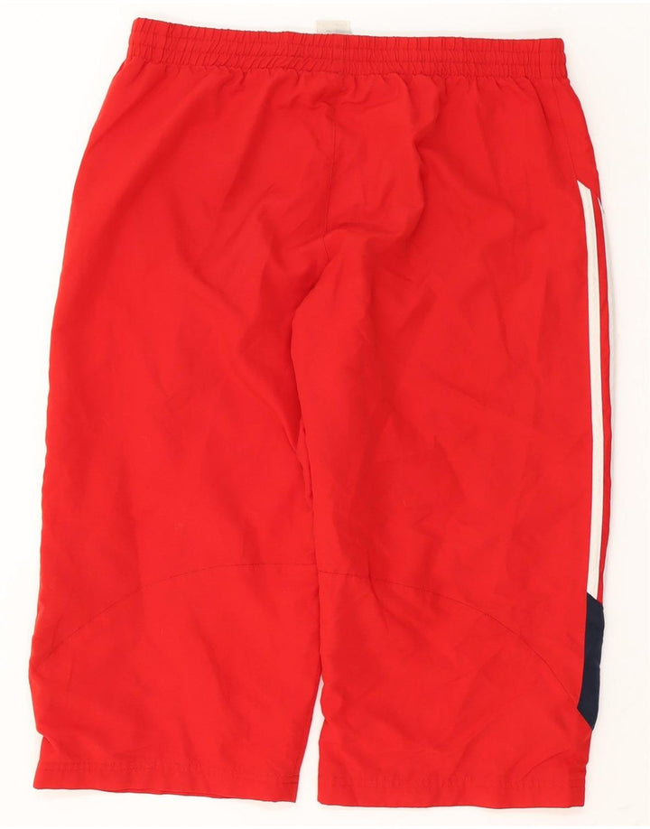 Adidas Bermudas Deportivas Para Hombre Poliéster Color Block Rojo Medio