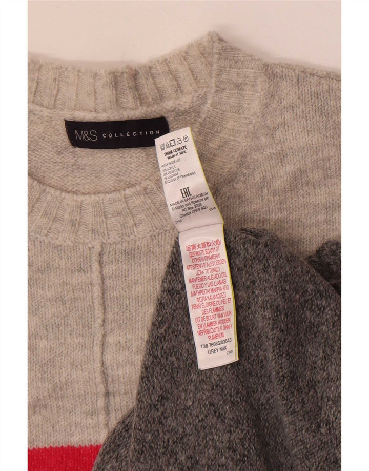 Marks & Spencer Suéter de cuello redondo para mujer UK 44 Gris medio