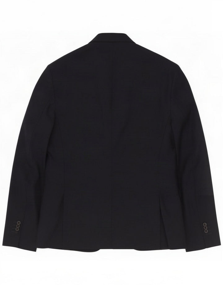 Chaqueta tipo blazer de 2 botones para hombre Massimo Dutti EU 52 Large Lana azul marino