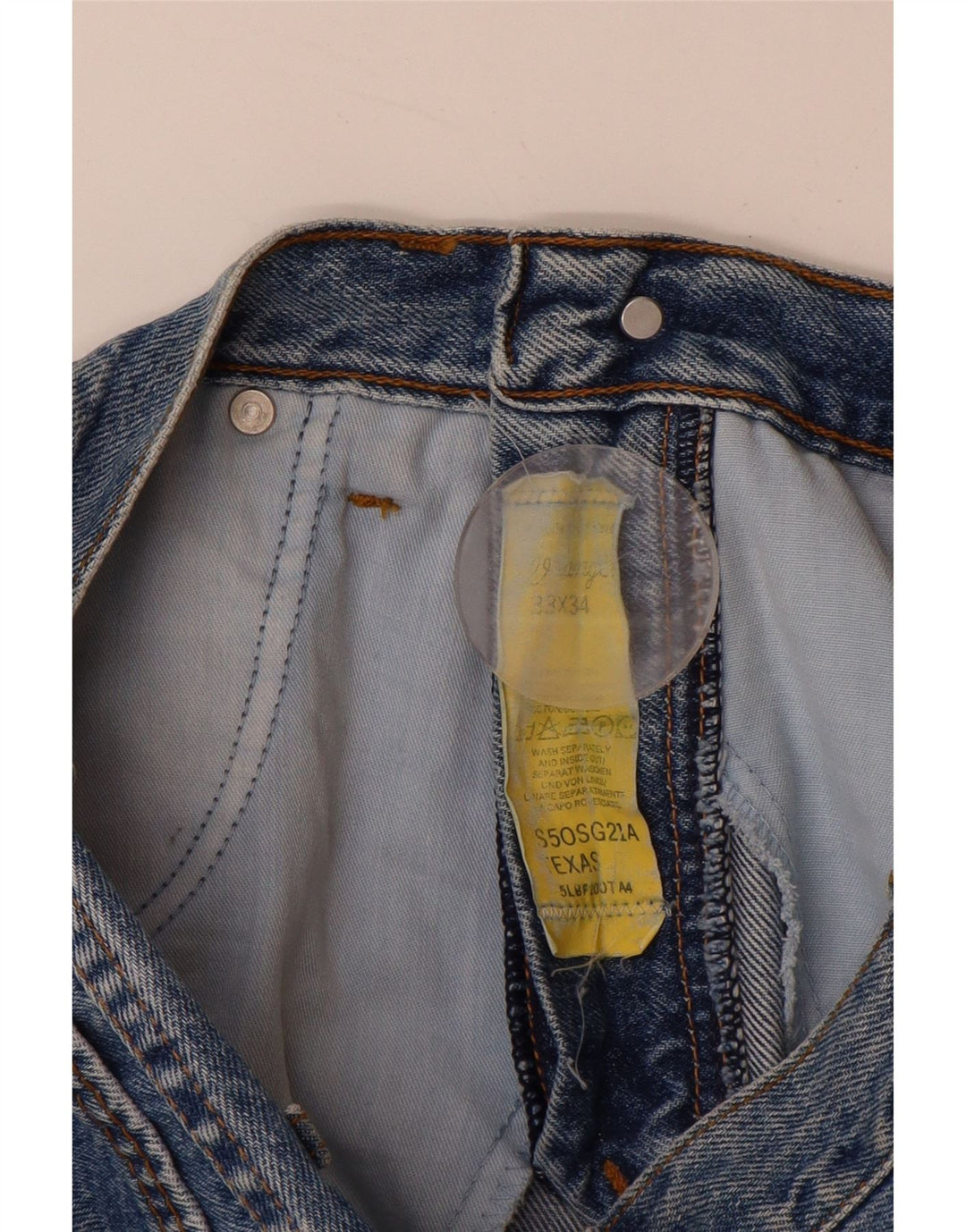 WRANGLER Vaqueros rectos Texas para hombre W33 L30 Algodón azul