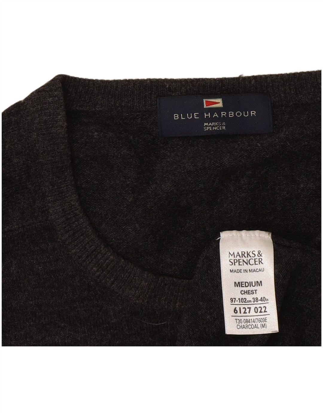 Marks & Spencer Suéter De Cuello Redondo Para Hombre Acrílico Gris Medio