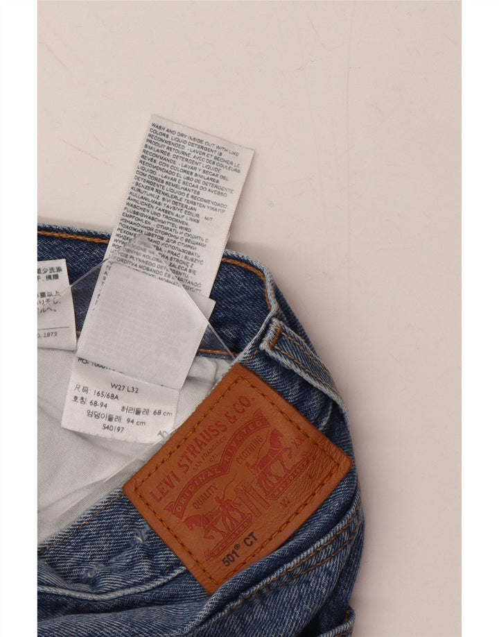LEVI'S Womens 501 Distressed Straight Jeans W32 L26 Blue Cotton Vintage Levi's and Second-Hand Levi's from Messina Hembry 