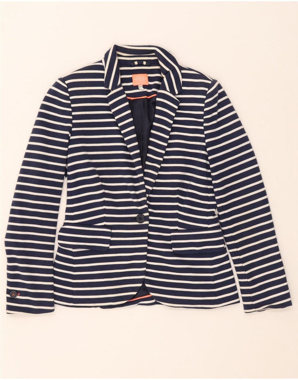 Joules Chaqueta tipo blazer con 1 botón para mujer UK 6 XS Poliéster a rayas azul marino