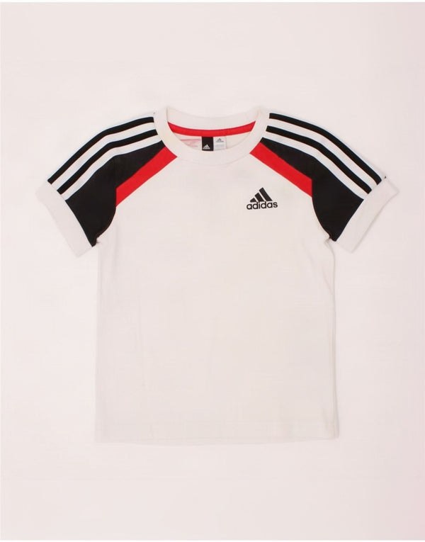 Adidas Camiseta gráfica para niños 5-6 años Blanco Colorblock Algodón