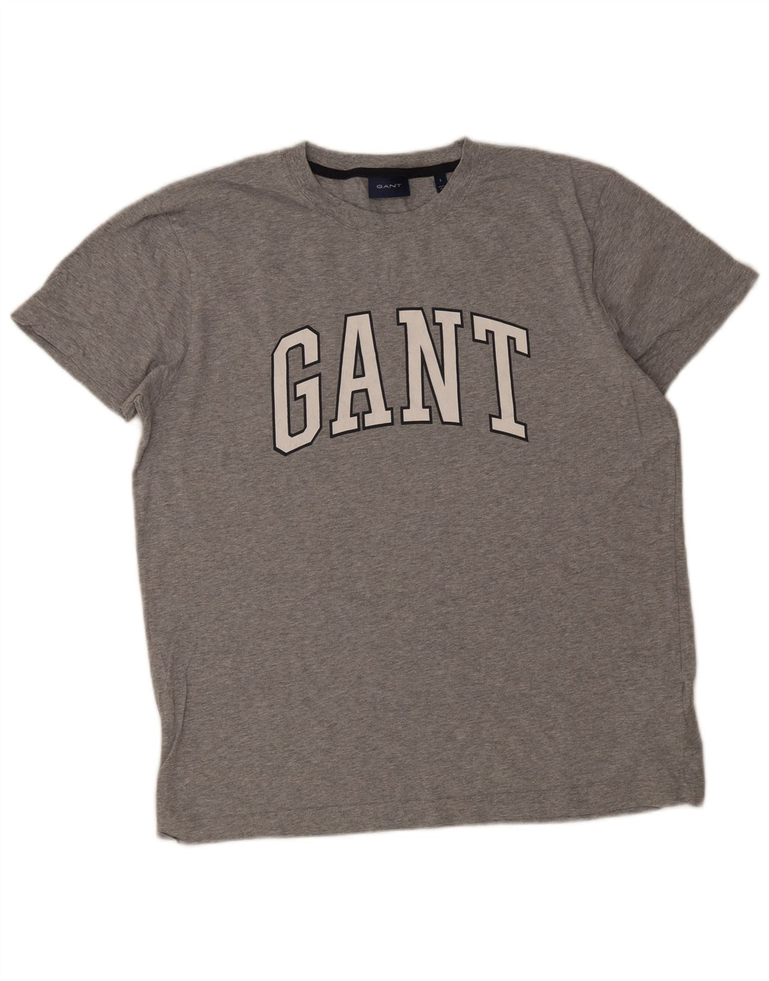 Gant Camiseta Gráfica Para Hombre Top Grande Gris Algodón