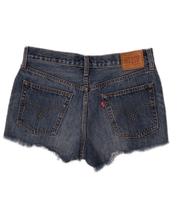 Levi's Mujer 501 Shorts Vaqueros W28 Algodón Azul Medio