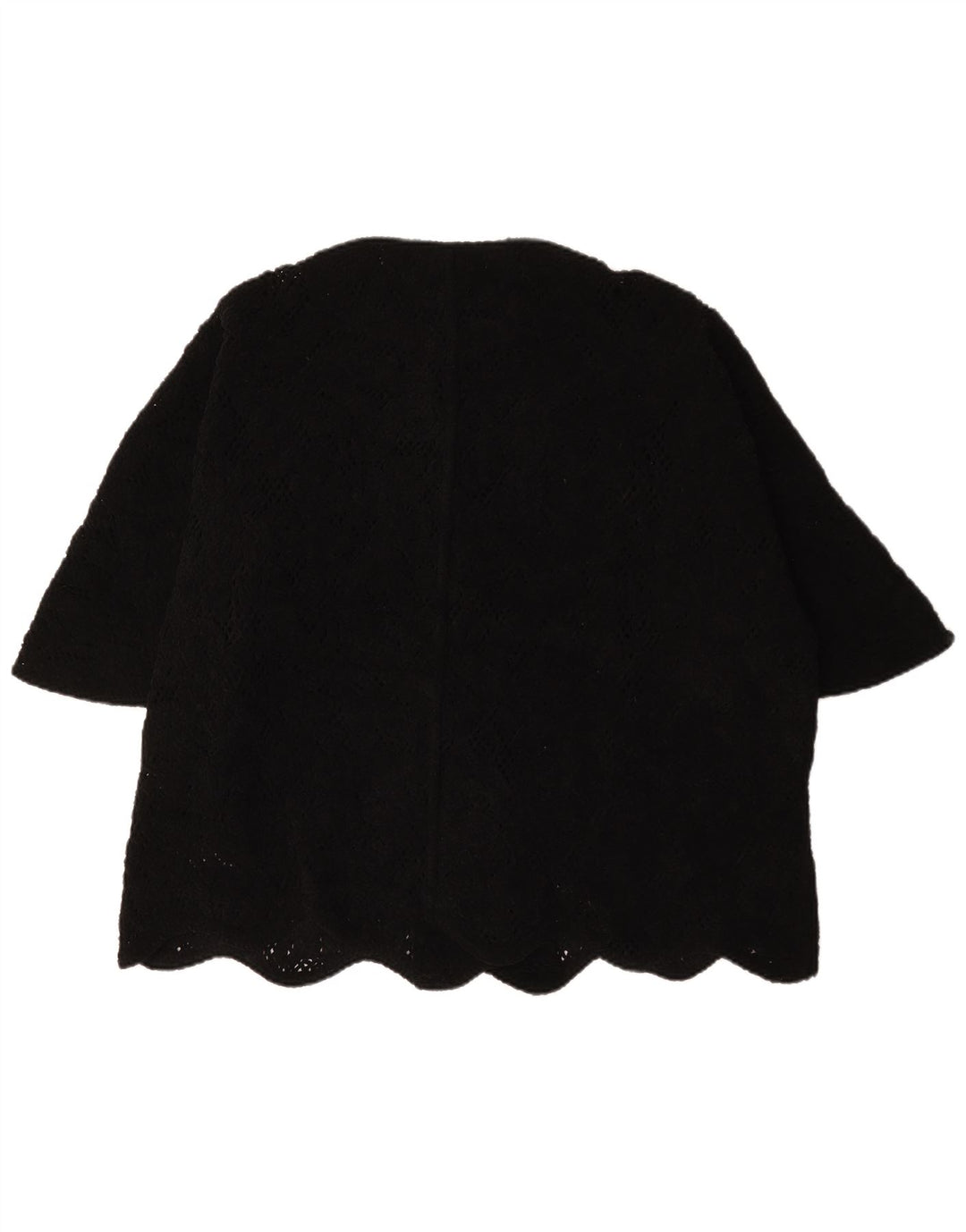 Zara Chaqueta Blazer Extragrande De Manga Corta para Mujer UK 44 Medium Black